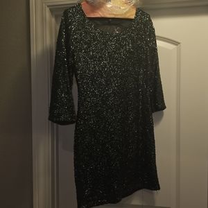 Green sequence dress Express brand